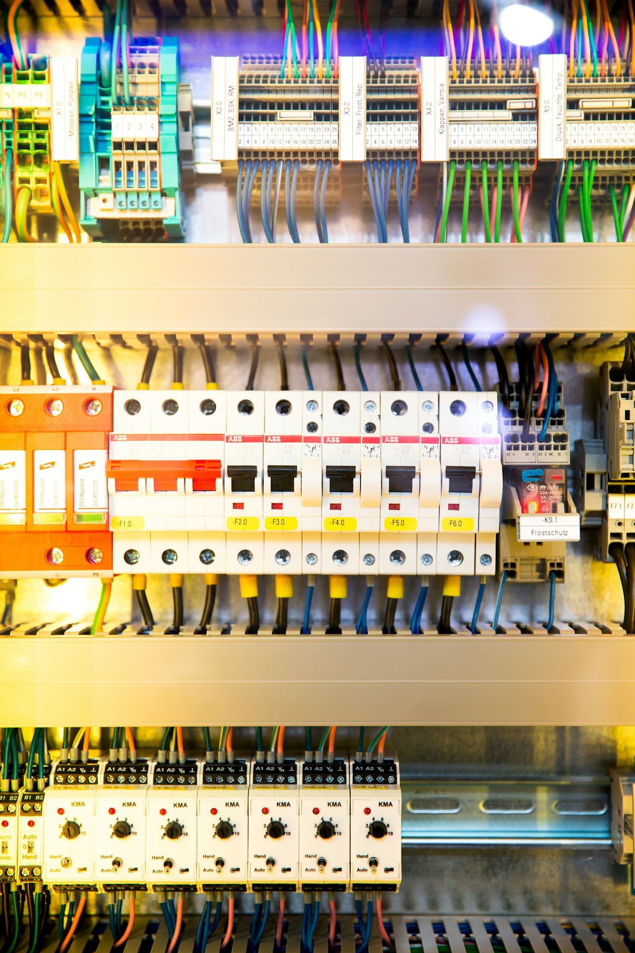 FUSE box and control panels